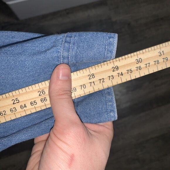 Casual Corner Annex Women’s Denim Shirt Size XL Blue Christmas Bears - Picture 6 of 6